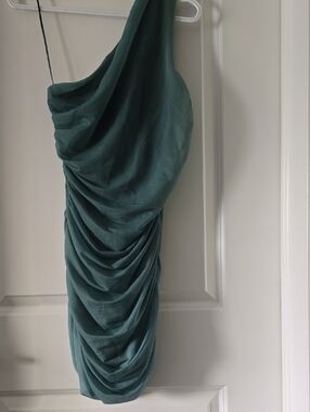 zara one shoulder green dress Zara | Dresses | Green Oneshoulder Dress